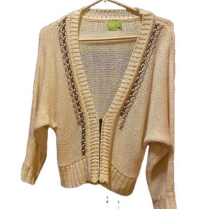 Adam Jacobs XS/S cardigan with zipper and detailed designs